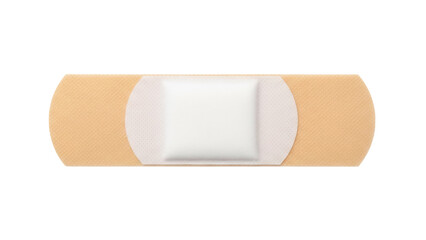 Adhesive bandage PNG isolated on transparent background, first aid plaster for wound care and medical treatment