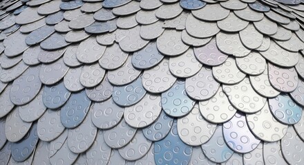 Silver scales texture background