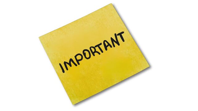 Important yellow sticky notes falling down