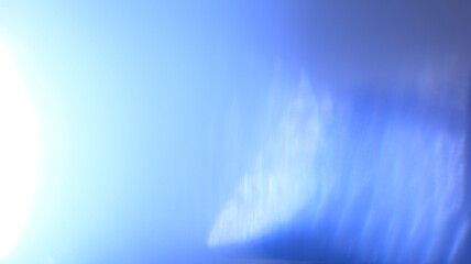 Light flare on blue sky background