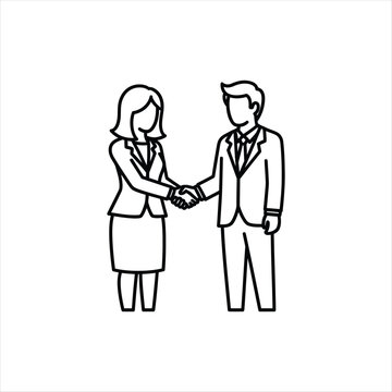 Business Handshake Icon Representing Partnership And Successful Collaboration
