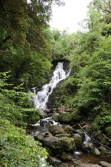 Cascade de Torc (Torc Waterfall) dans le parc national de Killarney, comt&eacute; de Kerry