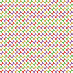 Geometric Pattern with Colorful Quarter Circles and Stripes on White Background