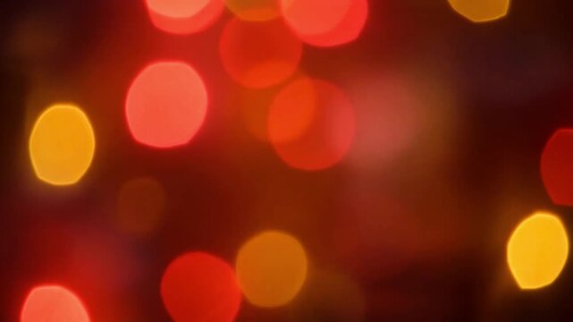 Soft bokeh orbs of carnival lights drifting in slow motion, warm reds and yellows, seamless loop, cinematic 4K render.