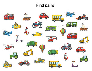 Education Worksheet Matching Pairs Game