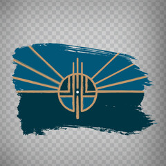 Flag of Lincoln is city USA from brush strokes. State of Nebraska.  Flag of Lincoln on transparent background for your web site design, app, UI. United States. EPS10.