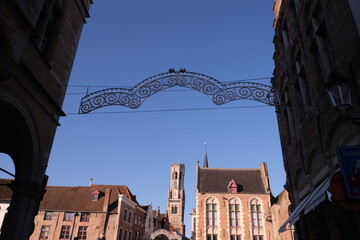 Christmas time in Bruges, architecture of Bruges
