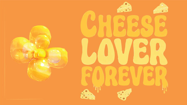 National Cheese Lover's Day celebration on january 20th with a vibrant and cheesy Background Flower graphic illustration