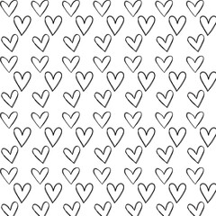 seamless background with hearts