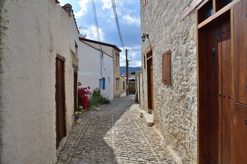 A street in the traditional village of Lania in Cyprus