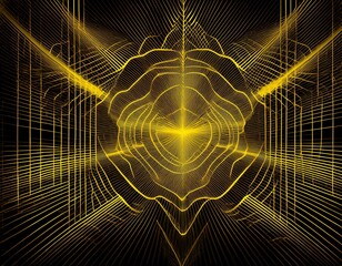 abstract yellow black geometric background with digital grid lines mesh pattern and modern texture