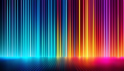 abstract gradient neon light background with vertical stripes colorful vibrant glowing texture design