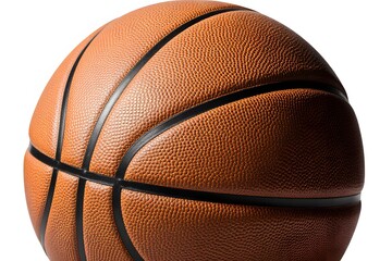 Fototapeta premium Close up shot of a basketball isolated on a white background