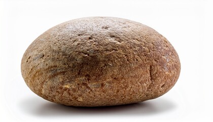 Stone Isolated On White Background Isolated Stone White Food Rock Brown Nature Natural Round Bread Closeup Egg Granite Texture Chocolate Rough Object Pebble Single Macro Healthy
