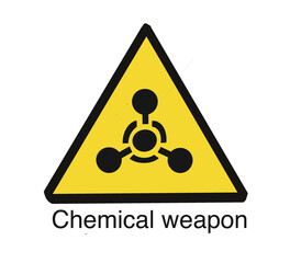 Obraz premium Chemical weapon warning sign
