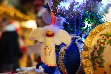 christmas decorations on the street