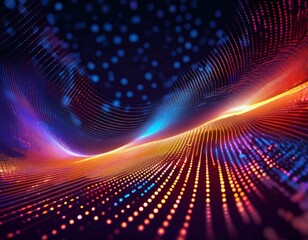 abstract background with scattered glowing dots creating a dynamic vibrant effect dots particle effect