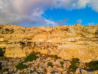 Dingli Cliffs, Malta, drone aerial photography,