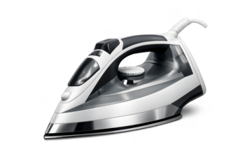 Sleek iron appliance featuring a transparent background appliance style.