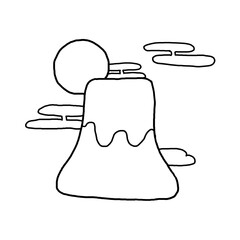 お正月の初日の出イラスト