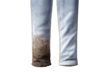 Fur chaps. Livestock equipment on transparent background for farmers.