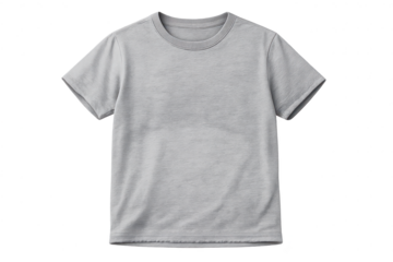 Gray Heather T-Shirt Apparel Mockup on transparent background design.