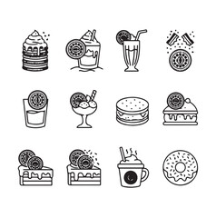 Oreo Madness black line art