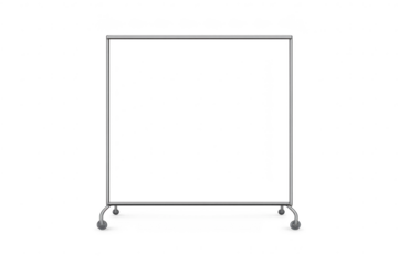 Minimalist metal clothing rack on transparent background, clean design.