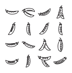 Snow Peas black line art