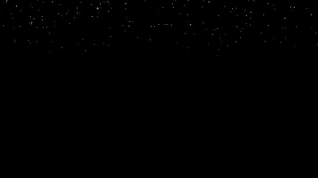 Realistic Heavy Snowfall Snow Falling Black Background 4K