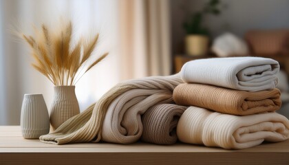 soft textiles in serene natural tones