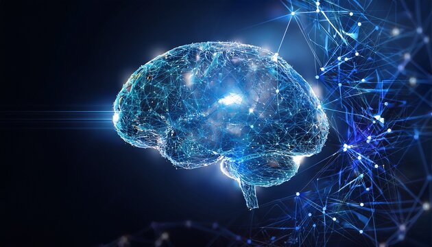 innovative digital brain neural network visualization showcasing science technology data connections intelligence and creativity in modern design - Powered by Adobe