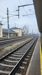 Fototapeta premium Railway station in Europe 