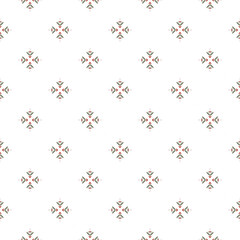 green and red abstract geometric seamless ethnic pattern background, repeatable motif for fabric and wallpaper design illustration