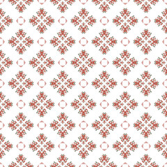 green and red abstract geometric seamless ethnic pattern background, repeatable motif for fabric and wallpaper design illustration