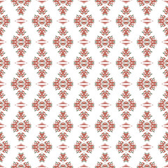 green and red abstract geometric seamless ethnic pattern background, repeatable motif for fabric and wallpaper design illustration