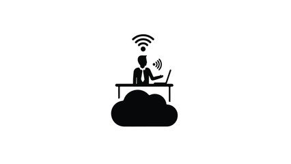 Remote worker connected to cloud computing