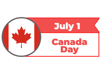 Obraz premium Canada Day, vector holiday on a white background frame icon