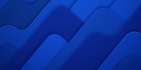 A blue abstract background featuring wavy, layered shapes in varying shades of blue, creating a dynamic and modern visual effect.