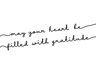 Inspirational Handwritten Quote on White Background for Gratitude