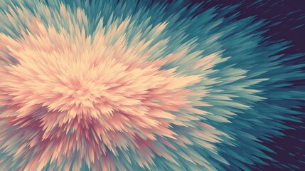Fototapeta premium Abstract colorful burst of soft pastel hues and sharp edges.