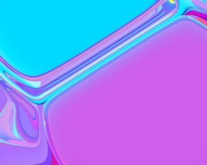 3D abstract design with rainbow gradient colors for wallpaper background or other art purposes