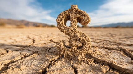 Dollar Symbol Emerging from Cracked Earth: Financial Crisis, Economic Recovery, and Investment Opportunities