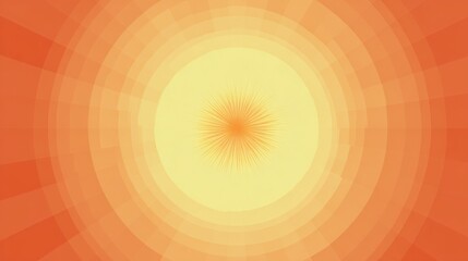 Obraz premium A vibrant geometric design featuring concentric circles in warm orange tones.