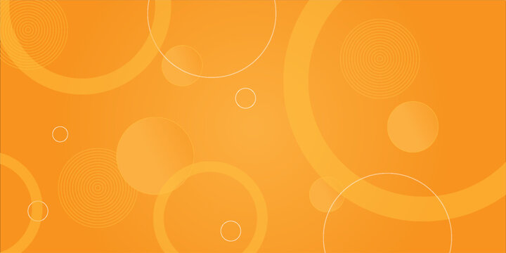 Abstract orange background with circles. Vector illustration moden gradient