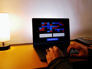 Middle Aged Business Intelligence Analyst Prepares Executive Board Briefing on Artificial Intelligence LLM Efficiency and Savings Report Concept