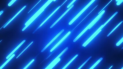 Digital abstract background with glowing cyan and blue neon diagonal lines in a pattern, speed concept. - Powered by Adobe