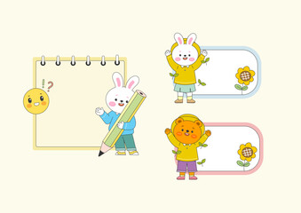 학습 교육 어린이 동물친구들