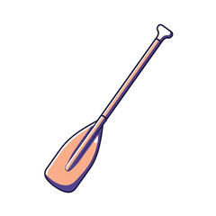 Naklejka premium Paddle Icon Illustration Flat Design of a Kayak or Boat Paddle for Navigation and Water Sports