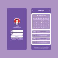 Calendar ui ux design 